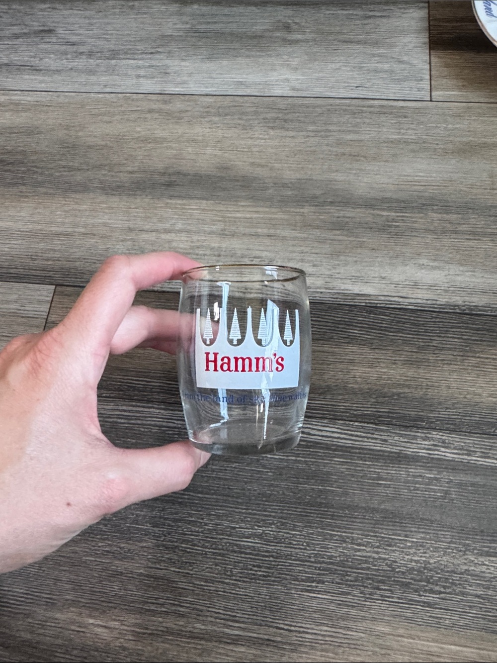 Vintage Hamm’s Beer small glass